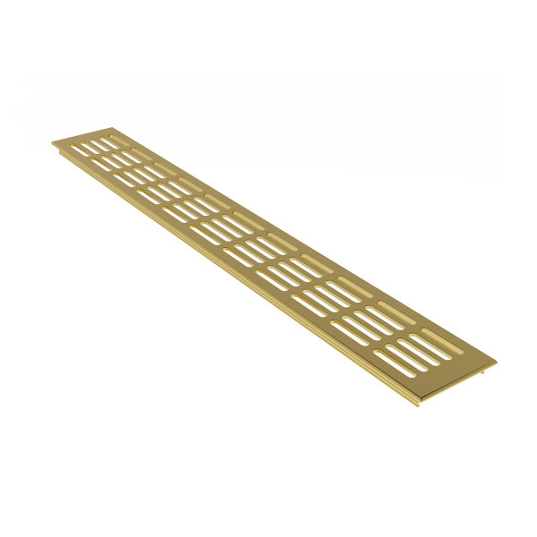 Alu Lüftungsblech Lüftungsgitter 80mm x1200mm Gold eloxiert Stegblech