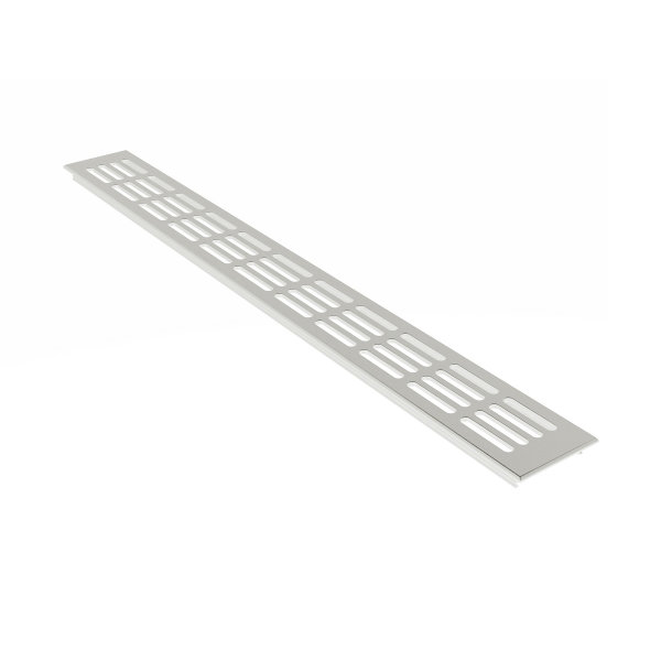 Türlüftung 60mm x 300mm Aluminium Stgeblech Silber eloxiert Lüftungsgitter