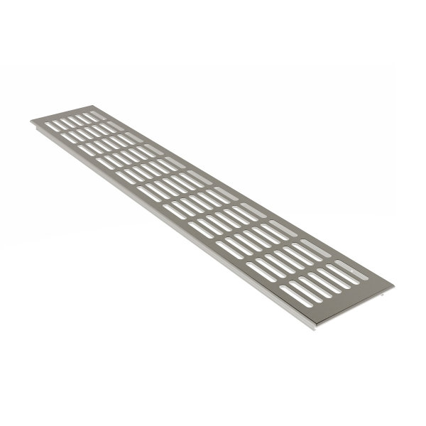 Lüftungsgitter Aluminium Edelstahl eloxiert 100mm x 600mm Stegblech Heizungsdeckel