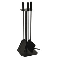 Kaminbesteck Kamingarnitur Kaminzubehör schwarz...