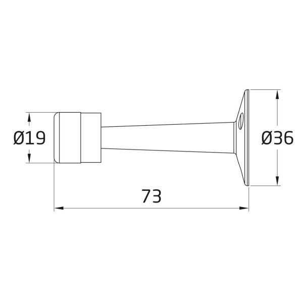 Goldener Wand-Türstopper Gummipuffer Wandschutz Klinkenschutz 73mm Türstopper  inkl. Befestigungsmaterial