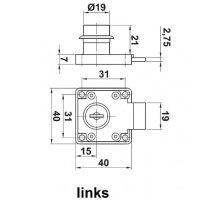 Möbelschloss Schrankschloss DIN Links...