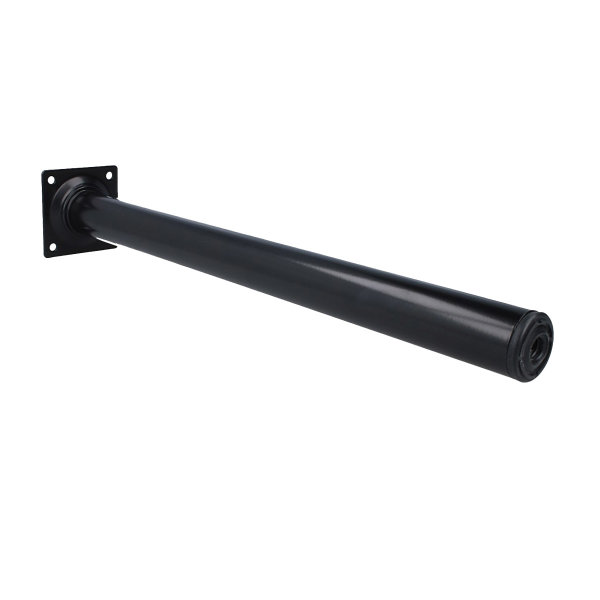 Möbelbein Tischbein Möbelfuss ø30mm rund Schwarz Sofafuss Bettstütze Metall Tischstütze 350mm Höhe