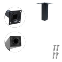 Eckiger Möbelfuss Stahl Möbelbein Sesselfuss...