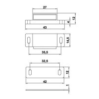 Magnetschnäpper Möbelmagnet Türmagnet...