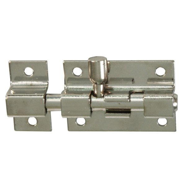 Grendelriegel 40mm Türverriegler Schubriegel Messing vernickelt Bolzenriegel