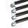 4er Set Tischbeine Tischstütze Tischfuss 870mm Möbelfuss Schwarz auf Rollen mit Bremse