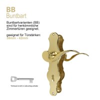 Langschildgarnitur Messing poliert - Türbeschlag...