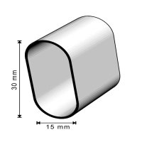 Garderobenstange Kleiderschrankstange verchromt 30x15mm...