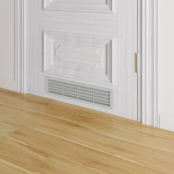 Lüftungsgitter Türlüftung Kunststoff Lichtgrau paarweise 457mm x 92mm