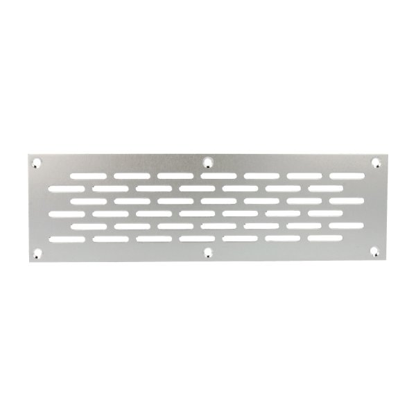 Aluminium Lochblech 200x60mm F1 Lüftungsgitter Lochung 20x3mm silber eloxiert
