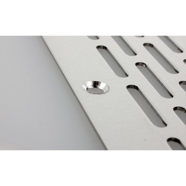 Aluminium Lochblech 200x60mm F1 Lüftungsgitter Lochung 20x3mm silber eloxiert