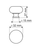 Möbelknopf Möbelknauf Schubladenknopf Messing...
