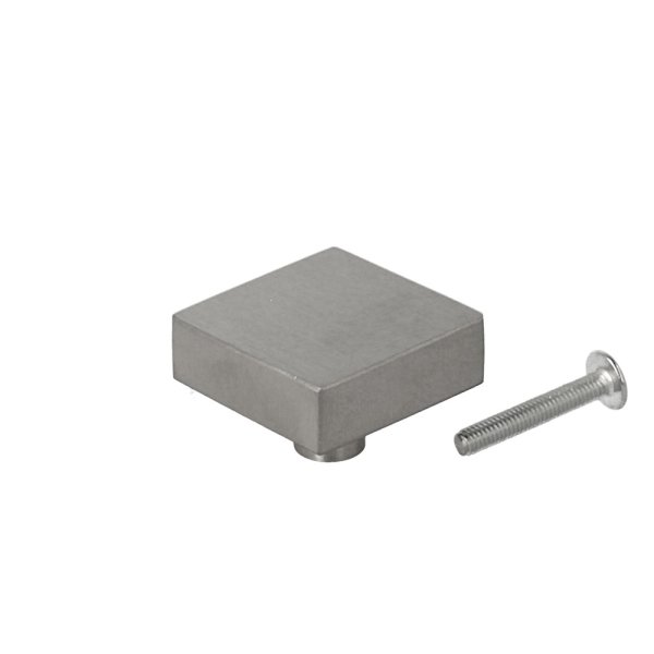 Möbelknopf Schubladenknopf Schrankknopf Knopf massiv Edelstahl 32mm x 32mm