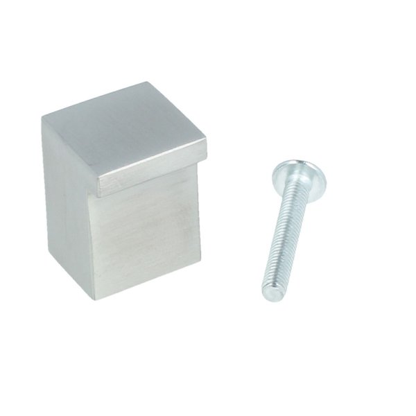 Möbelknopf aus Edelstahl 19mm x 19mm Schrankknopf Küchenknopf Türgriff Knopf