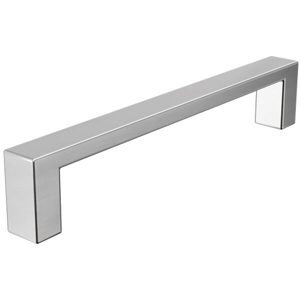Edelstahl Möbelgriff Orlando eckig matt gebürstet 12x6mm – Vollmaterial Schrankgriff LA 96mm
