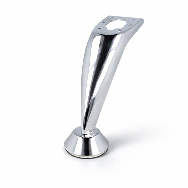 Möbelfuß Chrom glänzend 120mm - Metall Sofafuß Möbelbein modern - DIY Möbelstützfuss bodenschonend