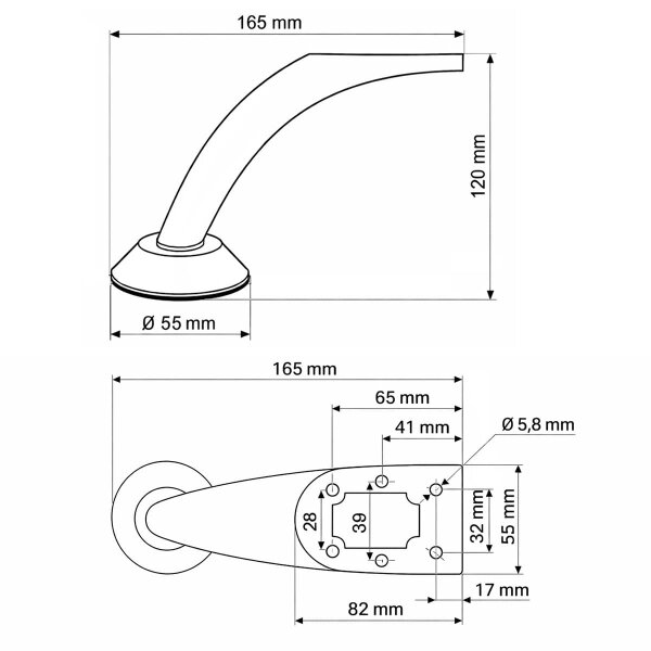 Möbelfuß Chrom glänzend 120mm - Metall Sofafuß Möbelbein modern - DIY Möbelstützfuss bodenschonend
