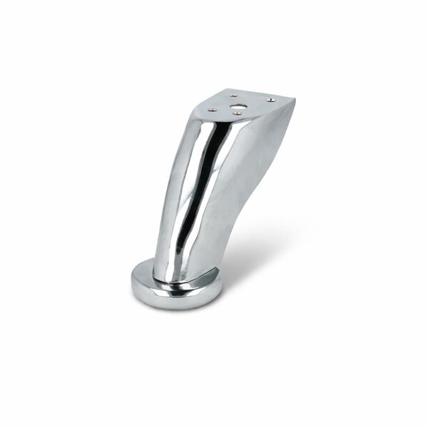 Sofafuß Chrom glänzend 90mm Höhe - Metall Möbelbein Möbelfuß modern - Sofastütze Bodenschoner
