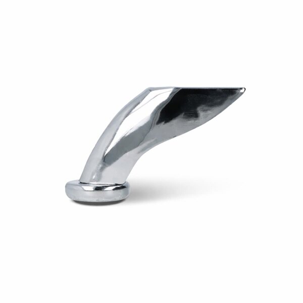 Sofafuß Chrom glänzend 90mm Höhe - Metall Möbelbein Möbelfuß modern - Sofastütze Bodenschoner