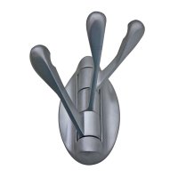 Kleiderhaken mit 3 schwenkbaren Haken Chrom matt...