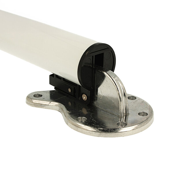 Abklappbares Tischbein 710mm Weiß d:50mm Möbelfuß Tischfuß aus Metall