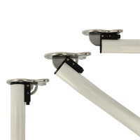 Abklappbares Tischbein 710mm Weiß d:50mm...