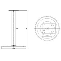 Bartischgestell ø Standfuß 495mm...