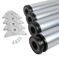 4er Set Tischbeine Chrom matt ø 80mm Höhe...