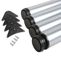 Möbelbeine 4er Set aus Stahl Ausführung Chrom...