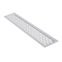 Aluminium Stegblech 80x480mm Silber versetzte Lochung...
