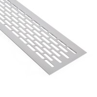 Aluminium Stegblech 80x480mm Silber versetzte Lochung...