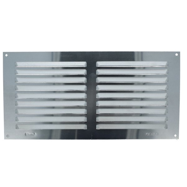 Aluminium Lüftungsgitter Silber eloxiert diverse Maße mit Netz - Insektenschutz 150mm x 300mm